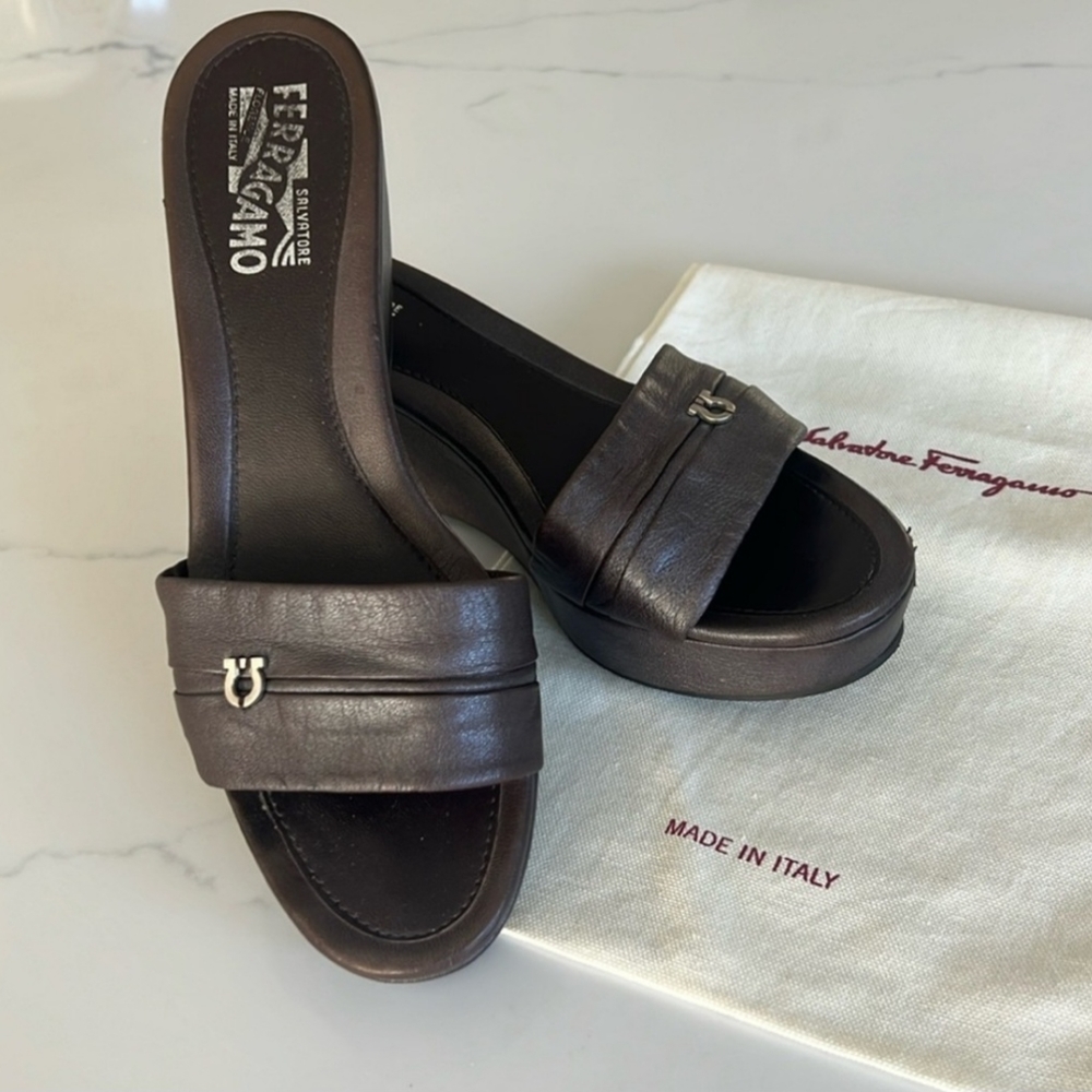 Salvatore Ferragamo platform shoes 8.5